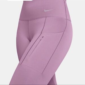 NEW Nike Go Firm Support High Rise 7/8 Length Legging Pocket Size XS Violet NWT